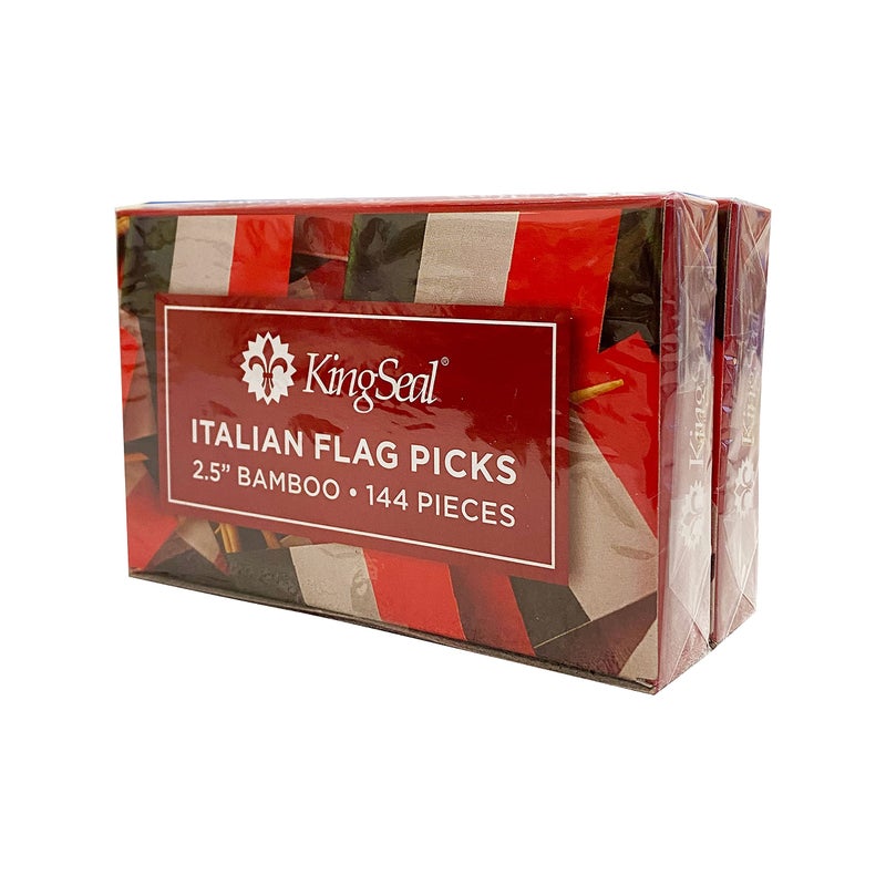 KingSeal 288 Count | KingSeal Italy Flag Toothpicks 2.5 Inch, Cupcake Toppers, Perfect for Italian Restaurants - 2 Boxes x 144 - Image 3